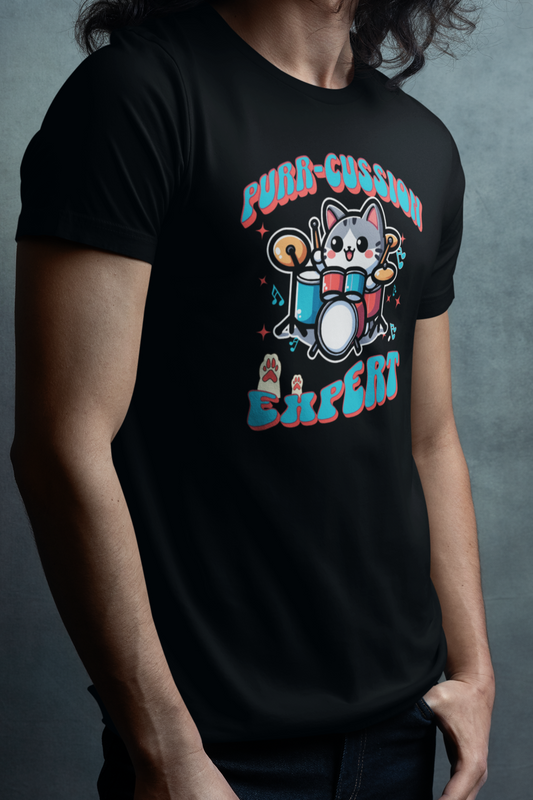 Purr-cussion Expert T-shirt